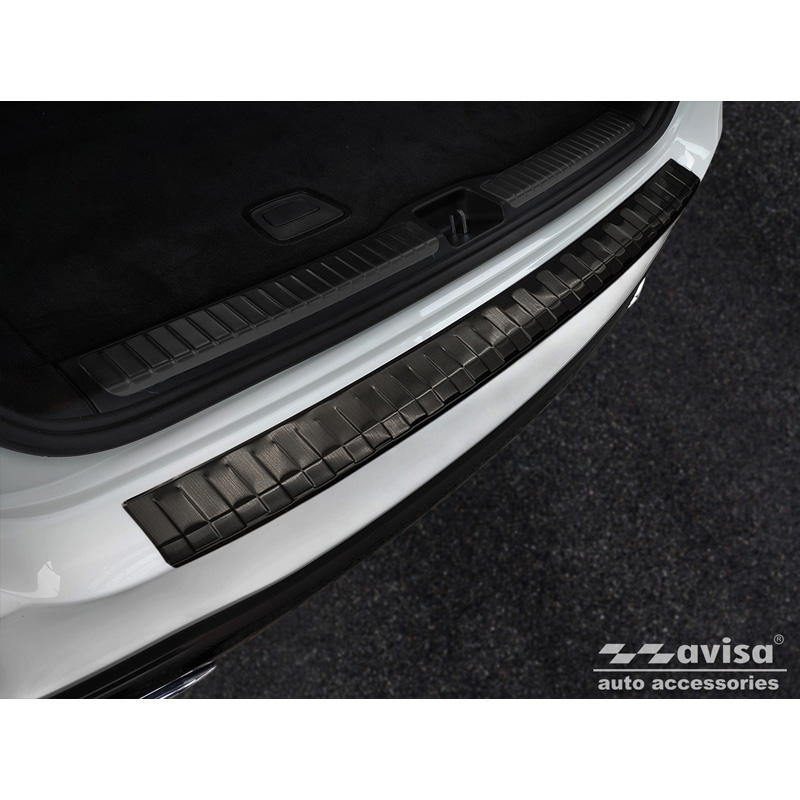 Zwart RVS Achterbumperprotector  Mercedes GLS (X167) 2019-2023 & FL 2023- 'Ribs'