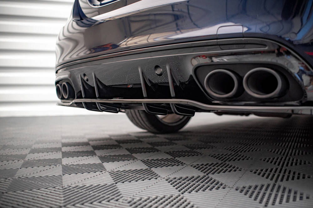 Diffuser Mercedes C43 AMG W205 Facelift Maxton Glans Zwart