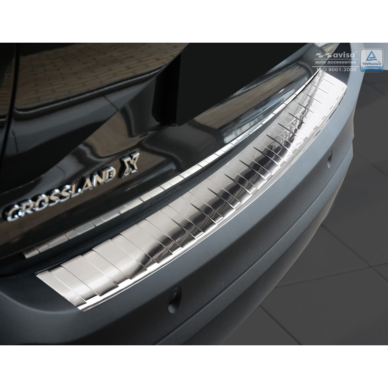 RVS Achterbumperprotector Opel Crossland 2017- 'Ribs'