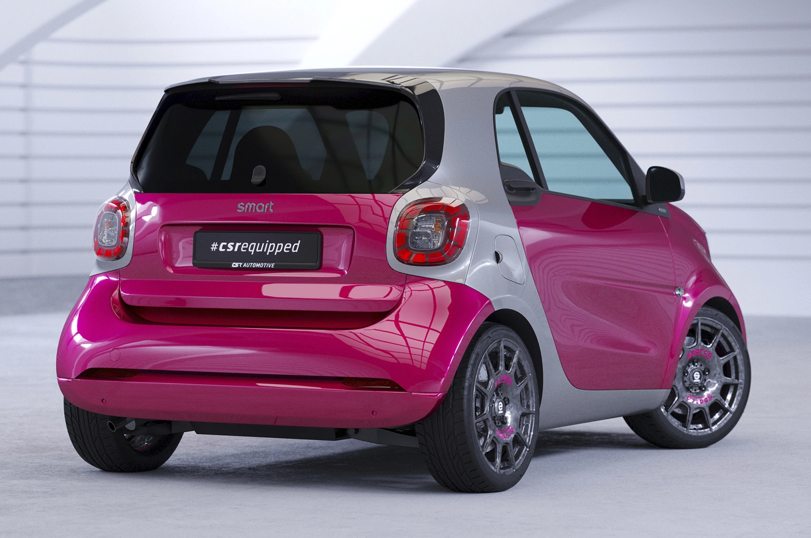 Voorspoiler Smart fortwo (453) glans zwart