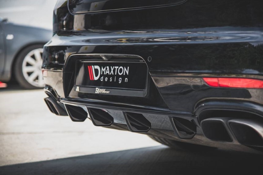 Diffuser Porsche Panamera Turbo 970 Maxton Design glans zwart