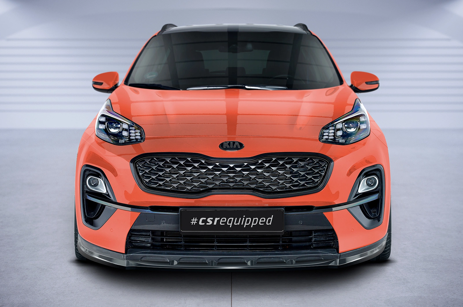 Voorspoiler Kia Sportage QLE Glans Zwart van CSR Automotive (Facelift 07/2018-)