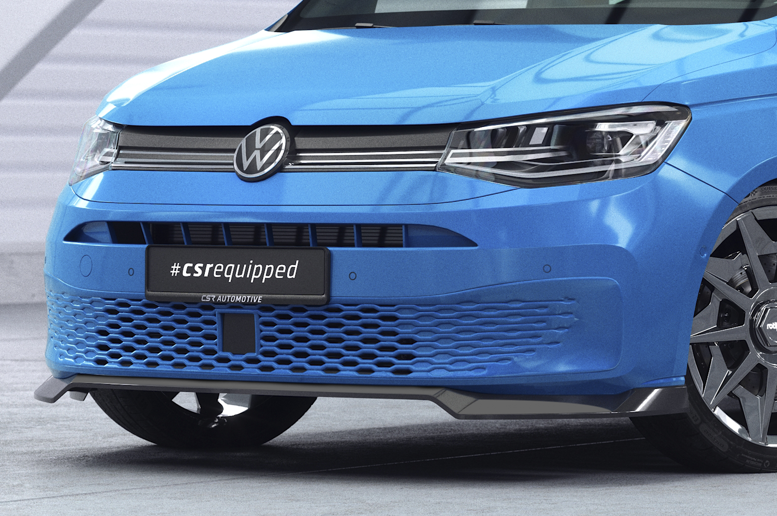 Voorspoiler Volkswagen Caddy Cargo CSR Glans Zwart