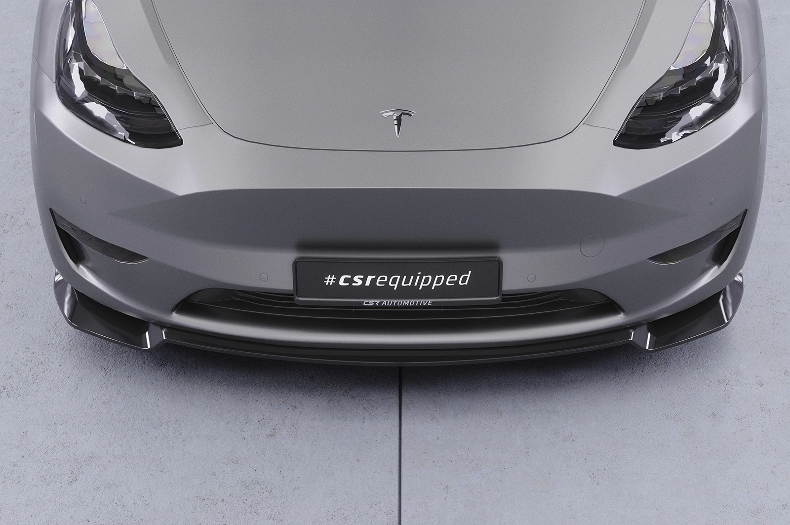 Voorspoiler Tesla Model Y glans zwart