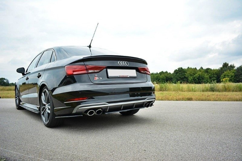 Centrale Achterspoiler Audi S3 8V FL Sedan Glanzend zwart