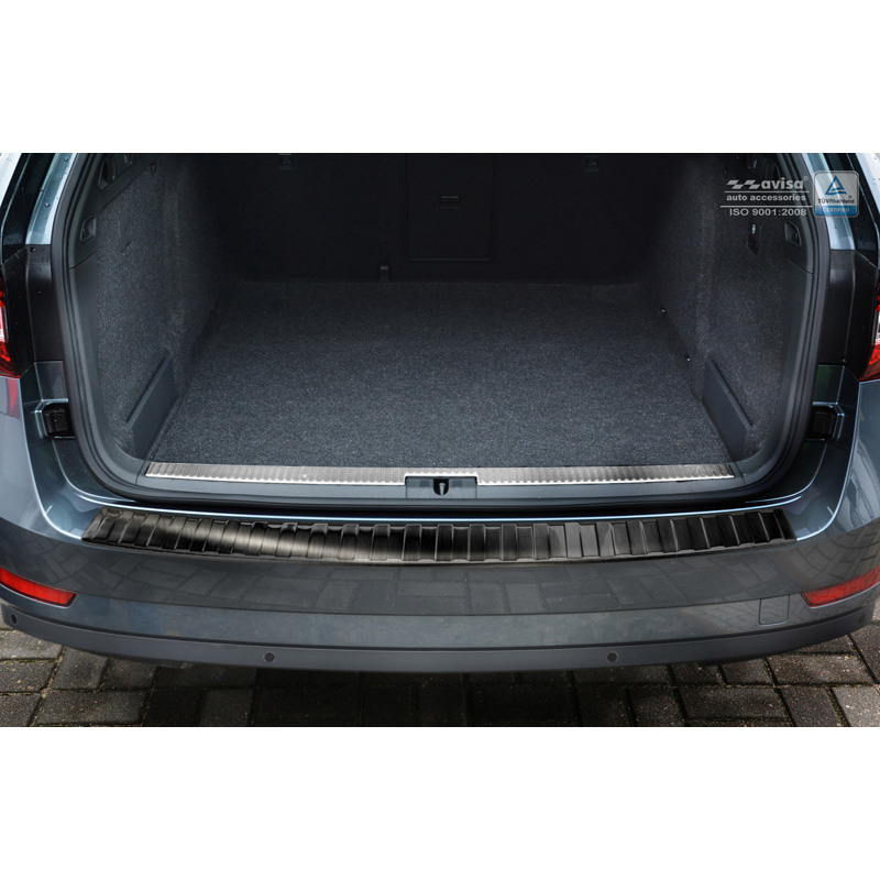 Zwart RVS Achterbumperprotector Skoda Superb III Combi 2015- 'Ri