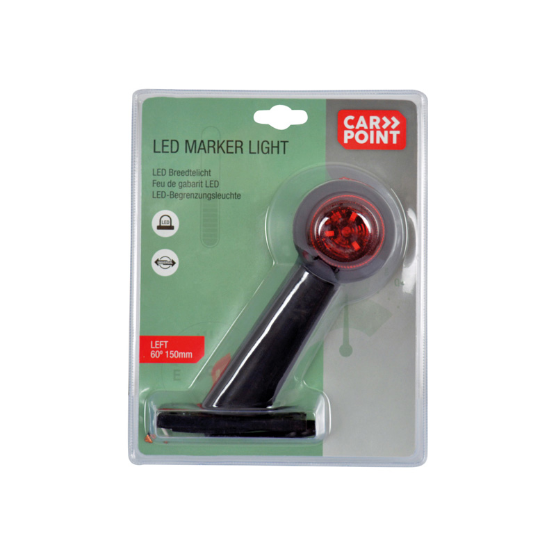 Carpoint LED Breedtelicht Links 60° Rood/Wit 150mm