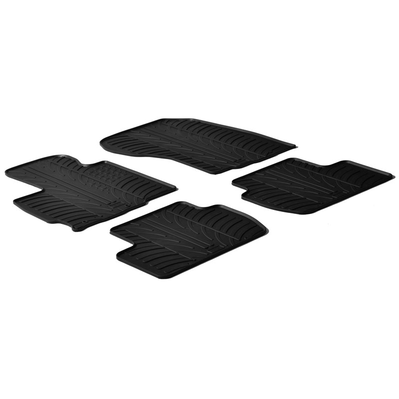 Rubbermatten  Mitsubishi Outlander 2010-2012 (T profiel 4-delig + montageclips)
