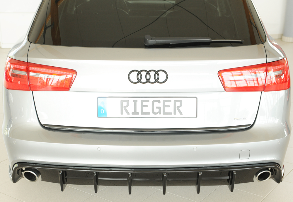 Achterdiffuser Audi A6 (4G/C7) – 11.10-08 ( zonder trekhaak) glans zwart