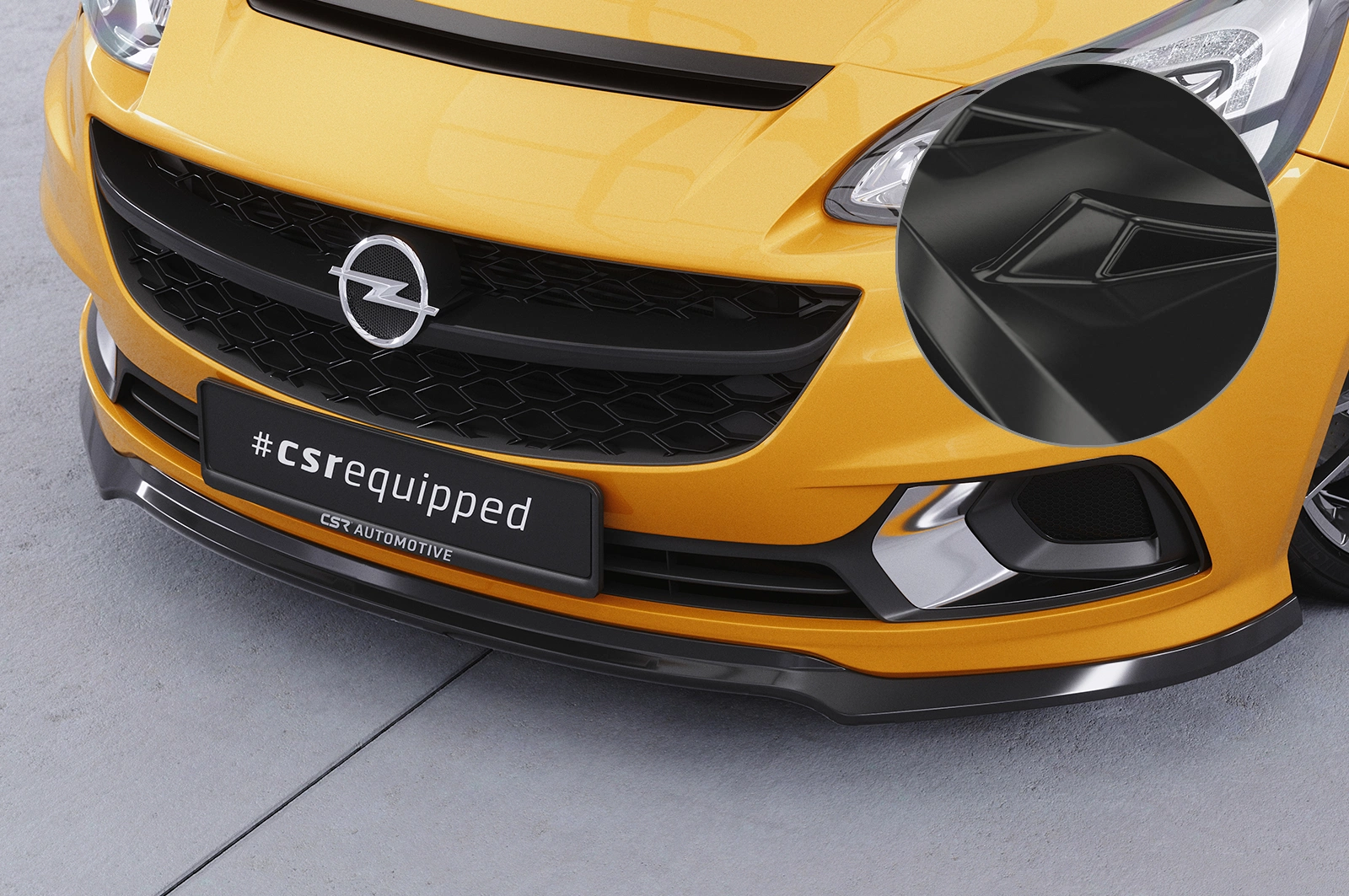 Voorspoiler Opel Corsa E OPC / GSi Glans Zwart van CSR Automotive (03/2015-06/2019)
