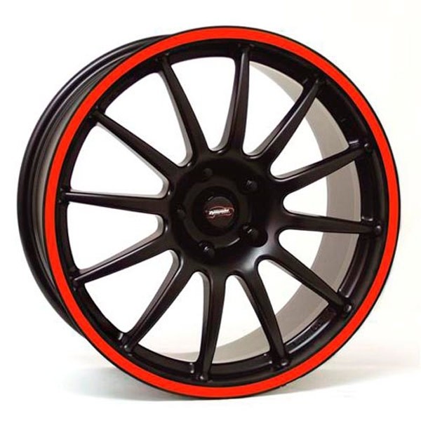 Team Dynamics Pro Race 1.2 7.5x17 5x110 ET 25 Mat Zwart + Rode R