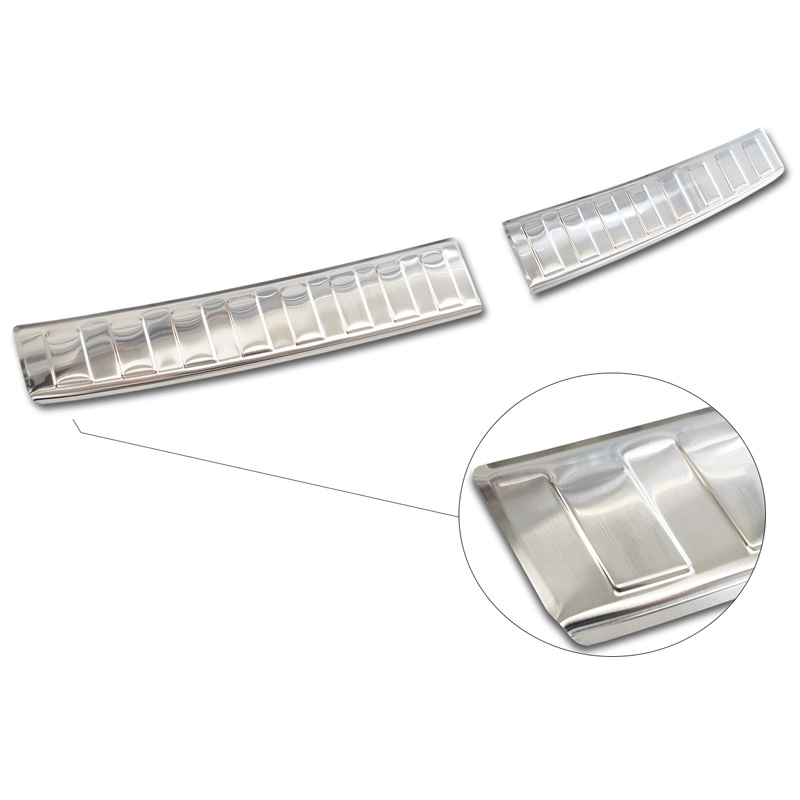 RVS Achterbumperprotector  Hyundai i20 III 5 deurs 2020-2023 & FL 2023- 'Ribs' (2-delig)