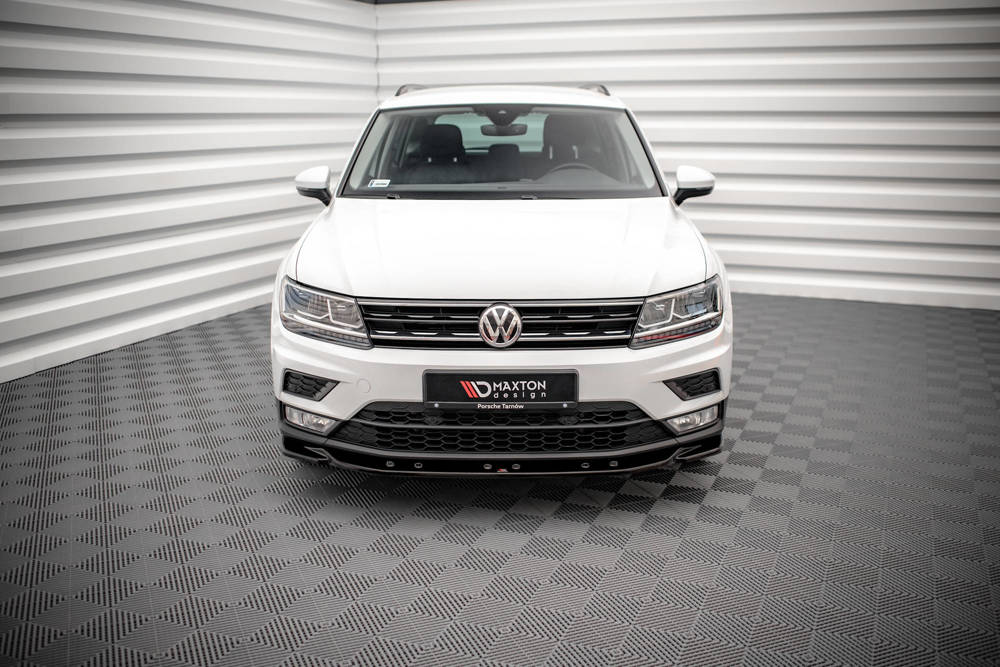 Voorspoiler Volkswagen Tiguan MK2 Maxton Glans Zwart