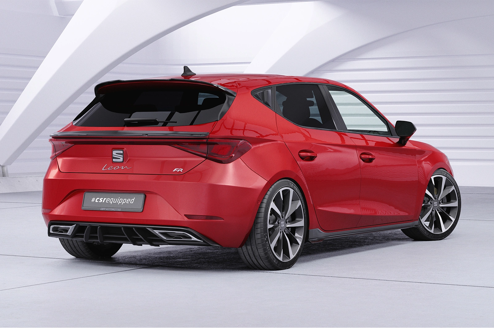 Achterspoiler Seat Leon 4 Glans Zwart van CSR Automotive (2020-)