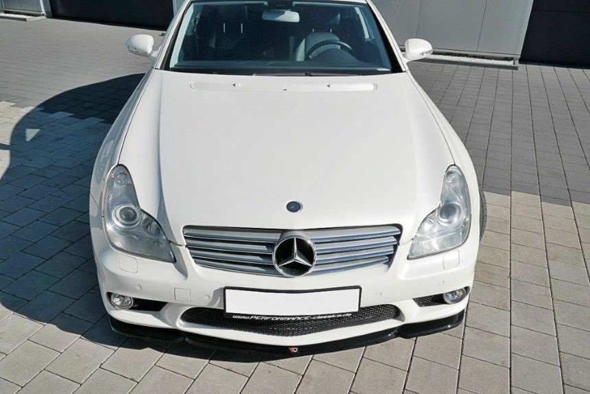 Voorspoiler Mercedes CLS W219 55 AMG Maxton Design glans zwart