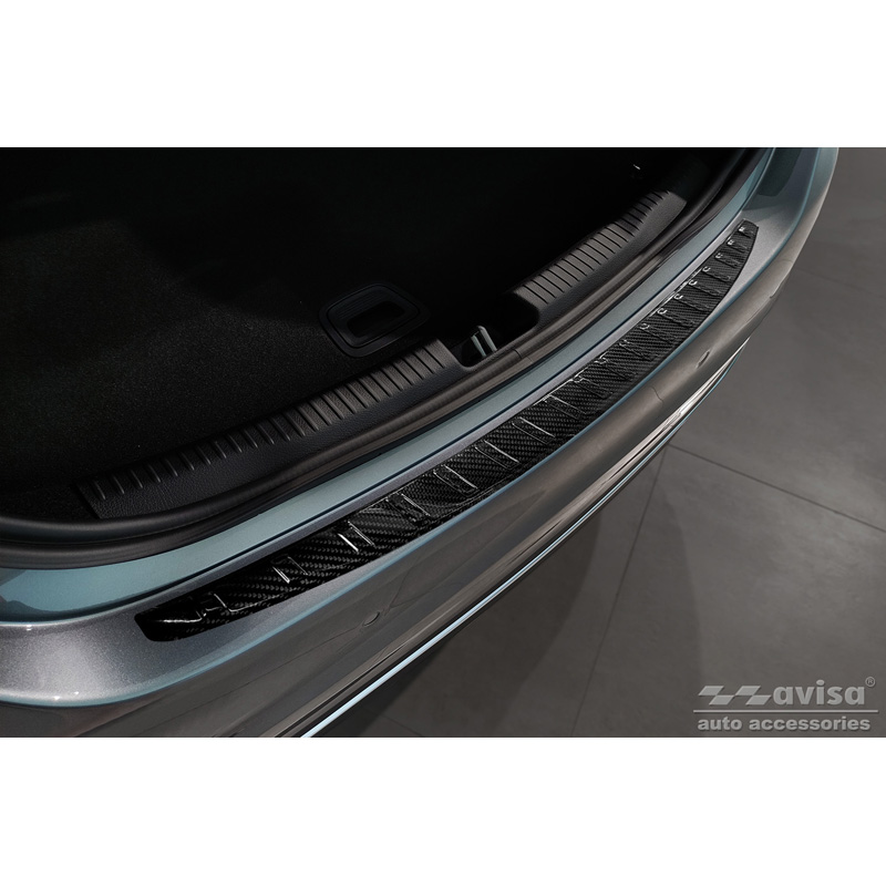 Echt 3D Carbon Achterbumperprotector  Mercedes C-Klasse Sedan W206 2021- 'Ribs'