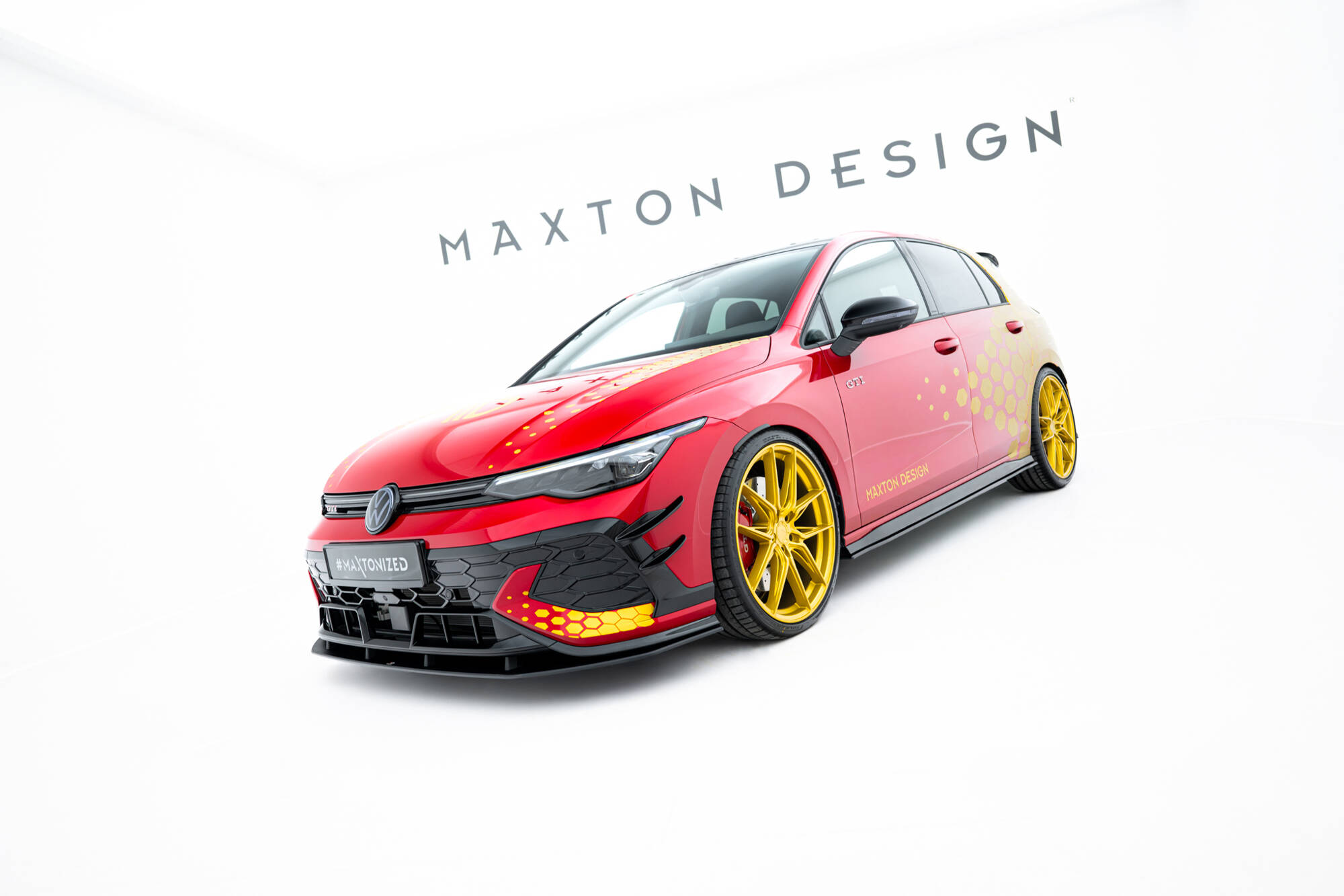 Street Pro Voorspoiler Volkswagen Golf GTI Clubsport MK8 Facelift Maxton Glanzend zwart