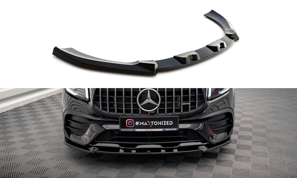 Voorspoiler V.1 Mercedes GLB AMG Pakket & GLB 35 AMG Maxton Glans Zwart