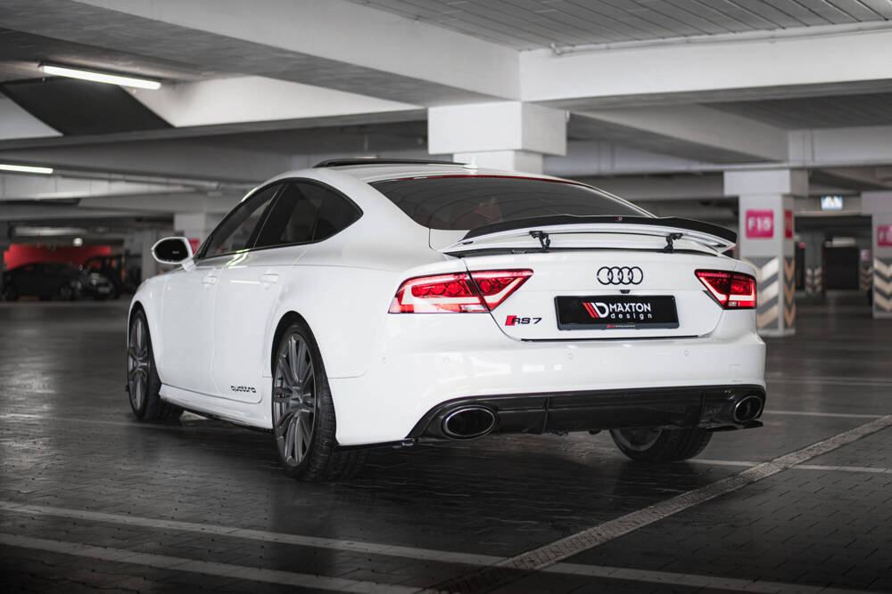 Zijdiffuser V.2 Audi RS7 C7 FL Maxton Glans Zwart