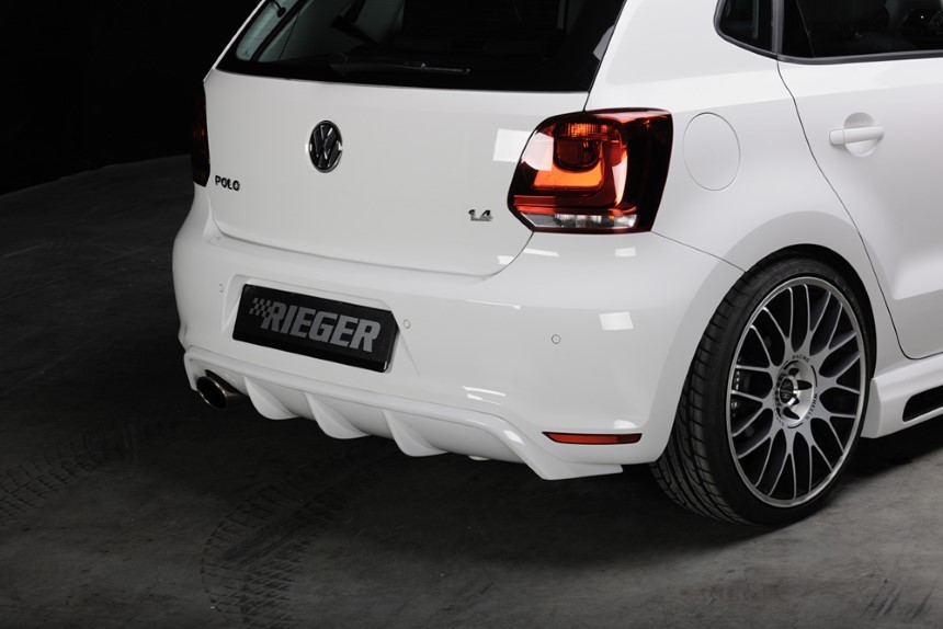 Diffuser VW Polo 6 GTI (6R) Rieger dubbele uitlaat links