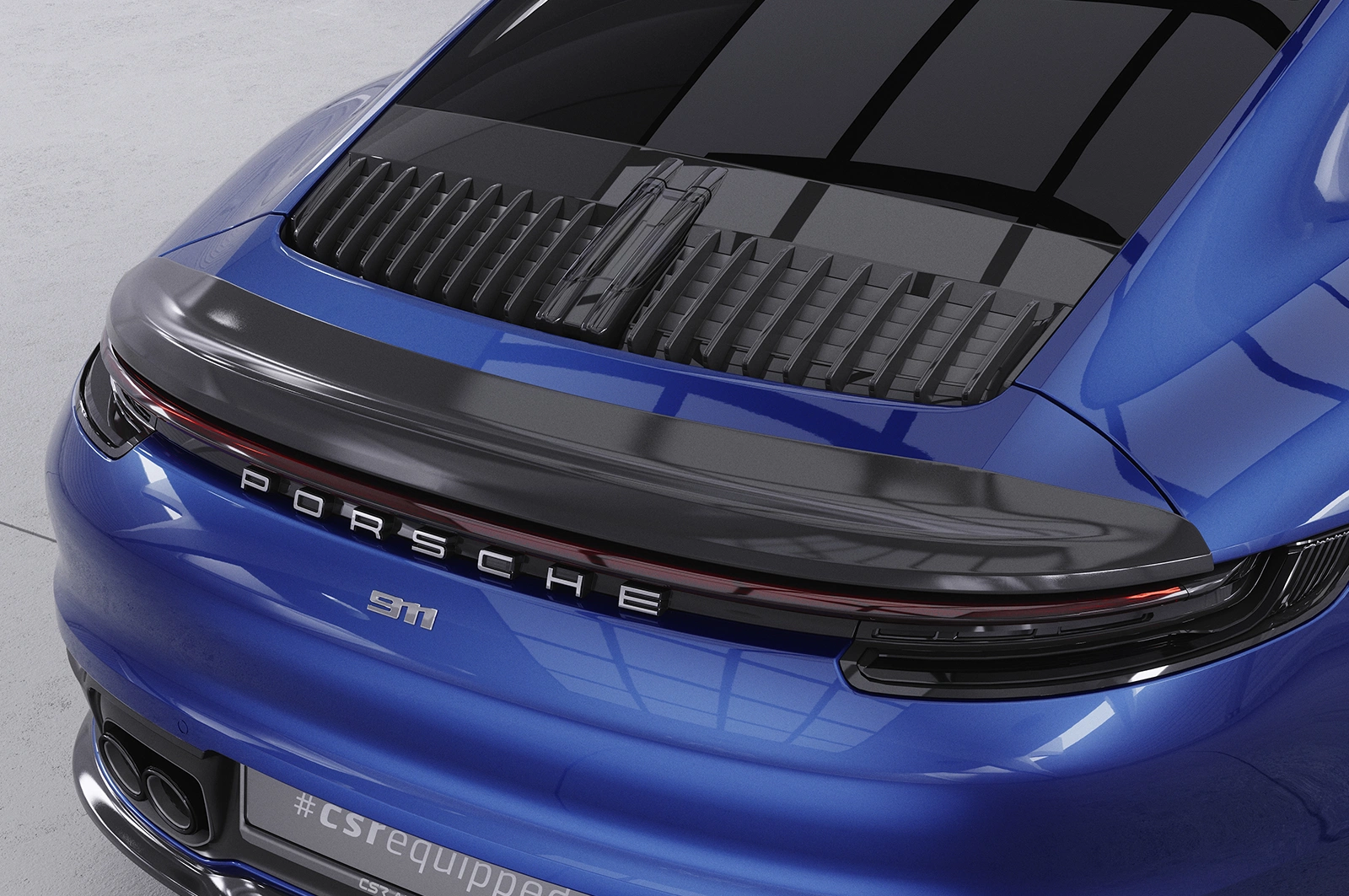 Achterspoiler Porsche 911 (992) (2019–heden) Glans Zwart – CSR Automotive