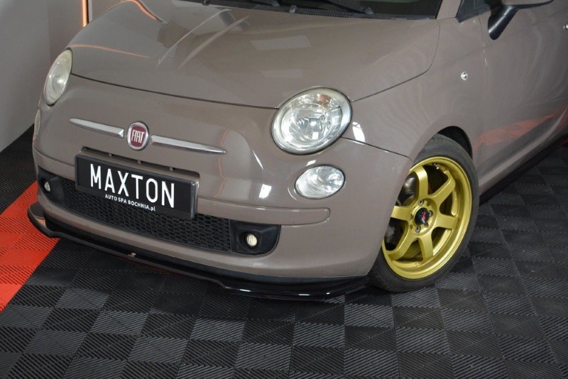 Voor Spoiler Fiat 500 Hatchback Preface V.2 Glanzend Zwart