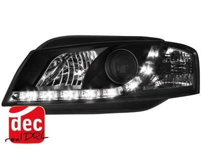 Headlights Audi A3 8P 03-08 Devil Eyes Dlite LED Black