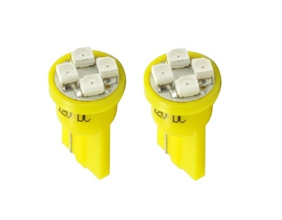M-tech L017 LED T10 12/24V 4xSMD3528 geel