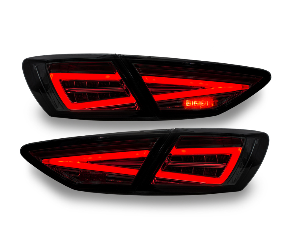 Taillights Seat Leon III 3 5F 12-20 black/smoke with dynamic indicator for original LED
