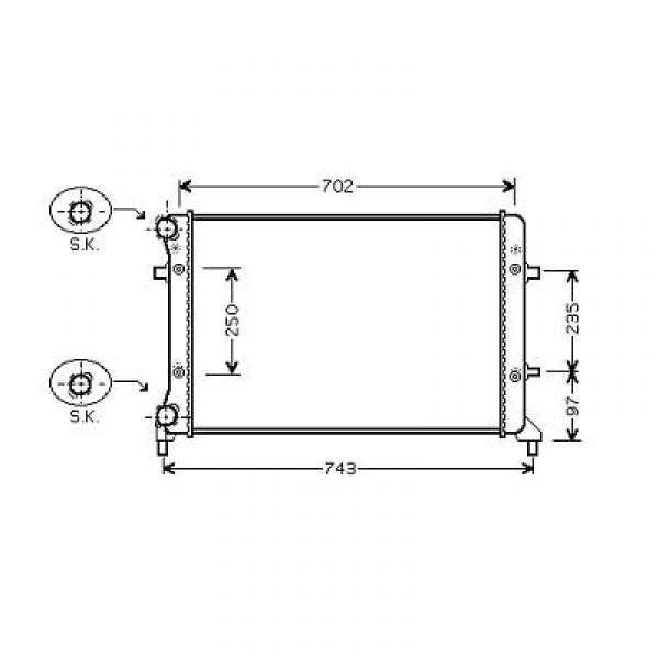 Radiator VW PASSAT 05->> 650x393x24 1.6 FSI