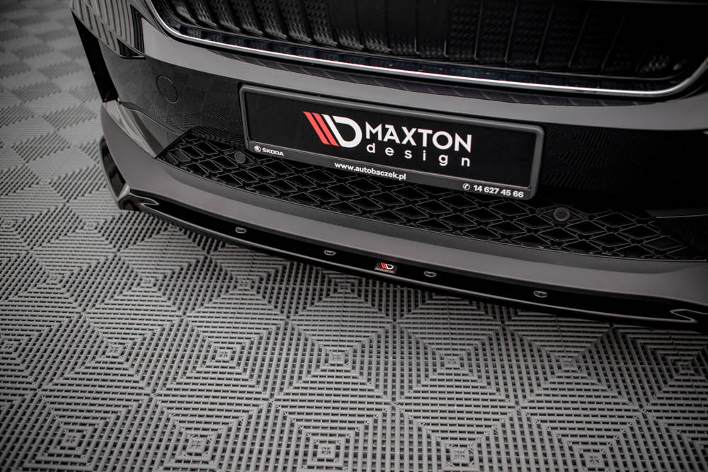Voorspoiler V.2 Skoda Enyaq IV Maxton Glans Zwart