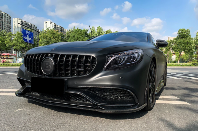 Mercedes Benz C217 S63/S65 AMG Coupe BKSS Style Carbon Fiber Voorspoiler 2014-2017
