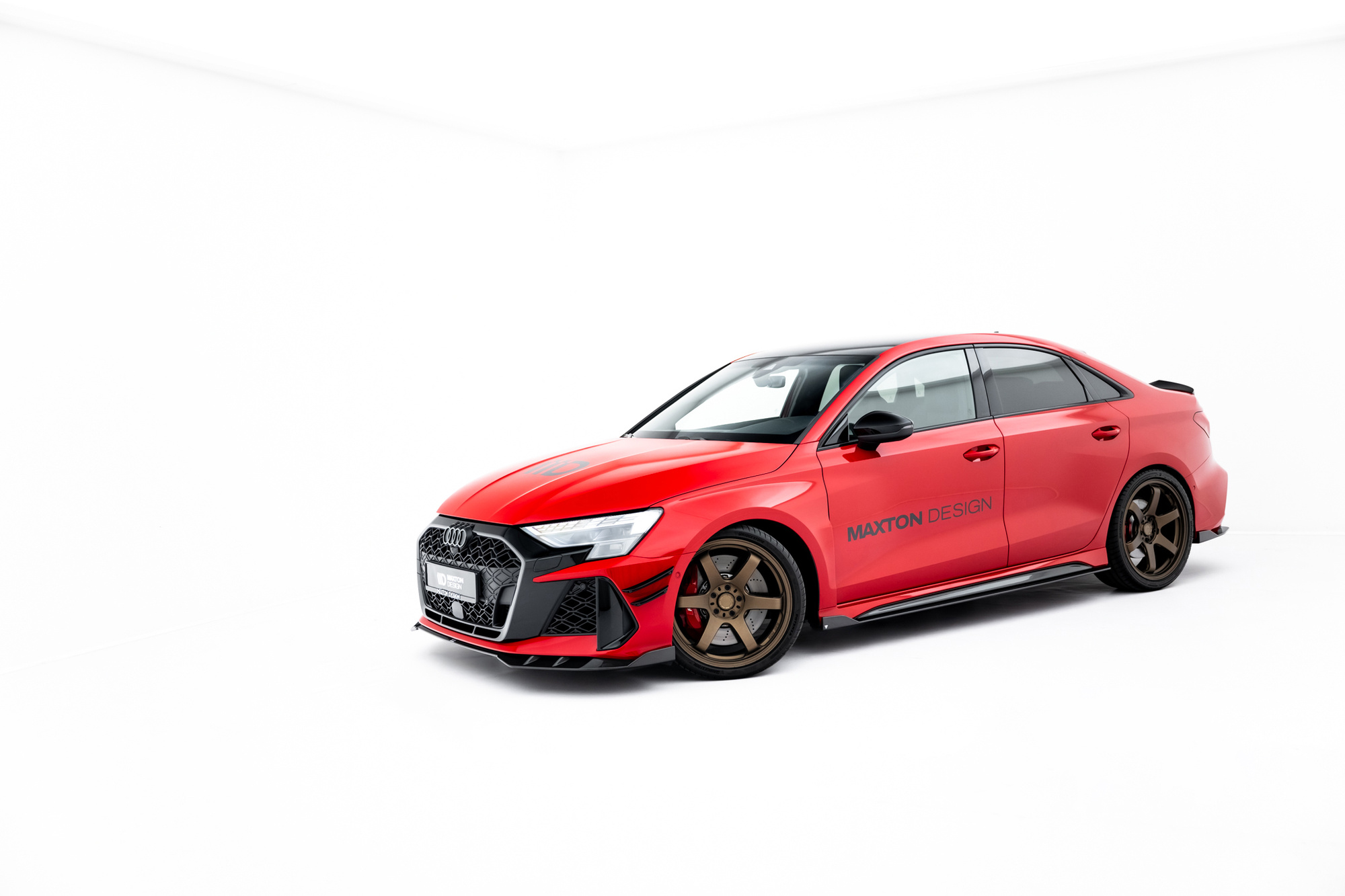 Set of Prepreg Carbon Fiber Zijskirts Audi RS3 Sedan 8Y Facelift – Maxton Design