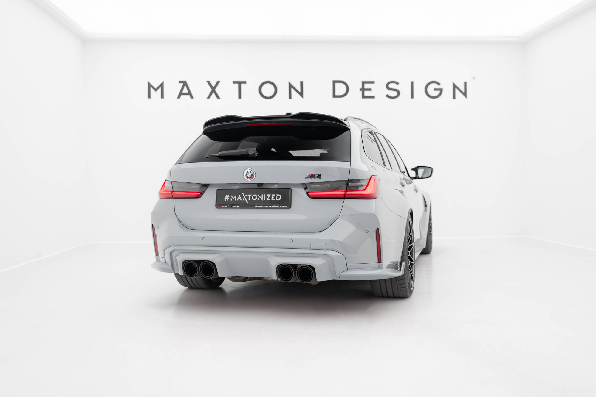 Spoiler Cap BMW 3 Standard / M340 / M-Pack / M3 Touring G21 / G81 Maxton Glanzend zwart
