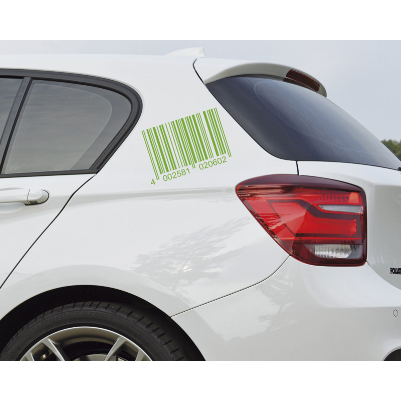 Foliatec Cardesign Sticker - Code - neon groen - 37x24cm