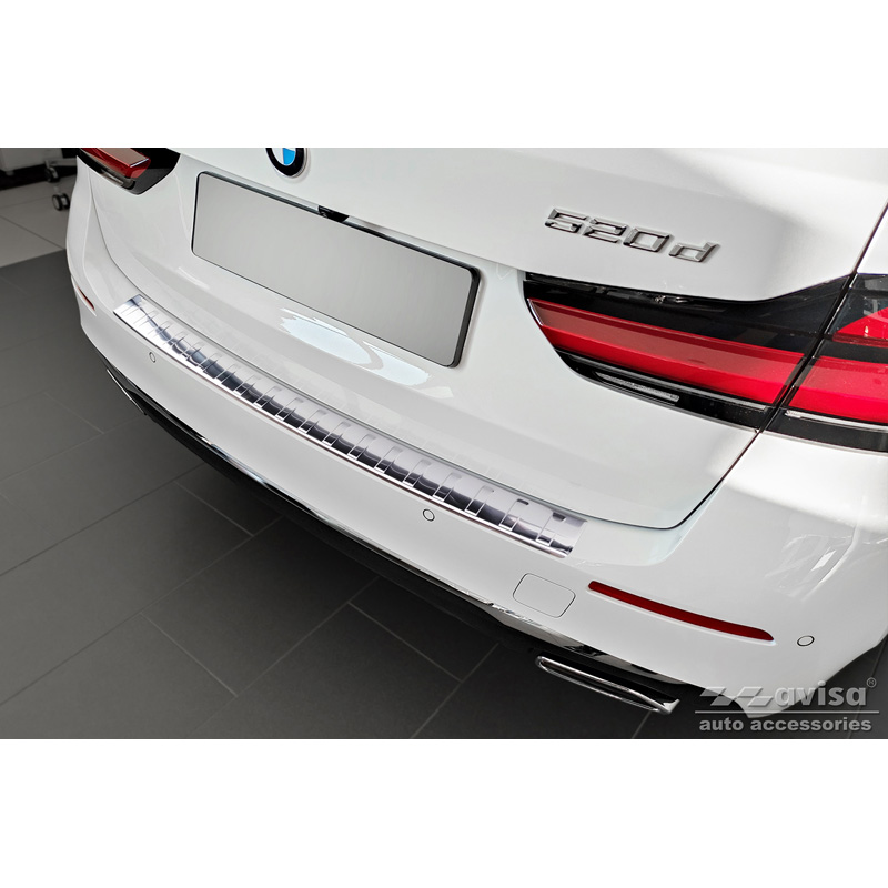 RVS Achterbumperprotector  BMW 5-Serie G31 Touring Facelift 2020-2024 excl. M-Sport 'Ribs'