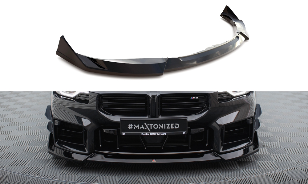 Voorspoiler V.5 BMW M2 G87 Maxton Glans Zwart