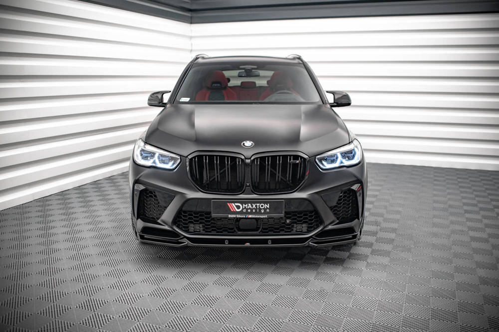 Voorspoiler V.2 BMW X5M G05 Maxton Glans Zwart