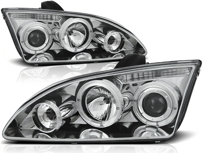 Faros Ford Focus 04-.. Angel Eyes cromo