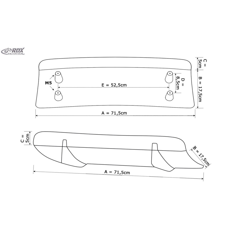 Achterskirt 'Diffusor U-Diff'  Volvo S90/V90 R-Design 2016- (PU)