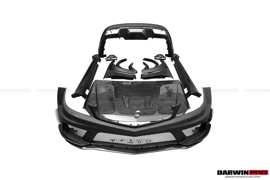 Mercedes Benz W204 C Class Sedan BKSS Style Carbon Wide Full Body Kit  2012-2014