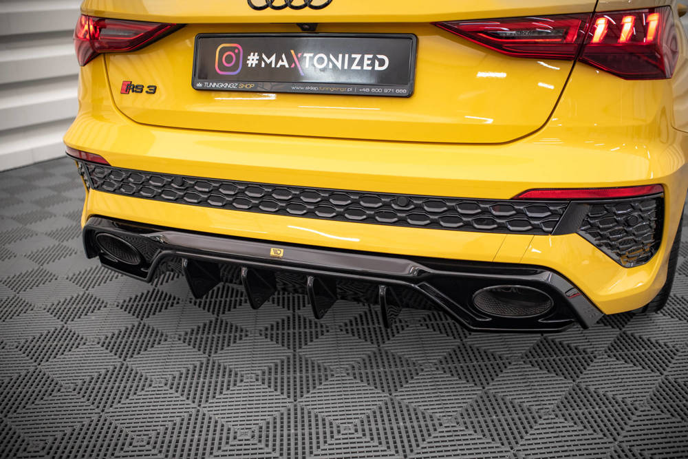 Diffuser Audi RS3 8Y Maxton Glans Zwart