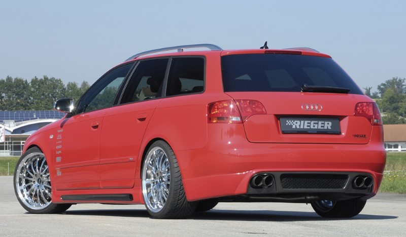 Achteraanzet Carbon look duplex Audi A4 8E B7 11.04- Rieger