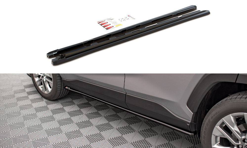 Zijskirts Toyota RAV4 MK5 Maxton Glans Zwart
