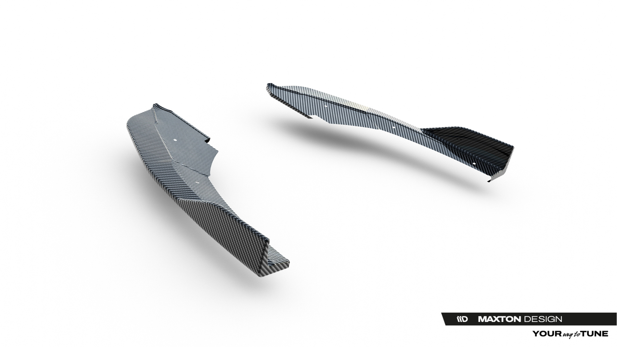 Prepreg Carbon Fiber Rear Side Splitters Audi RS3 Sedan 8Y Facelift