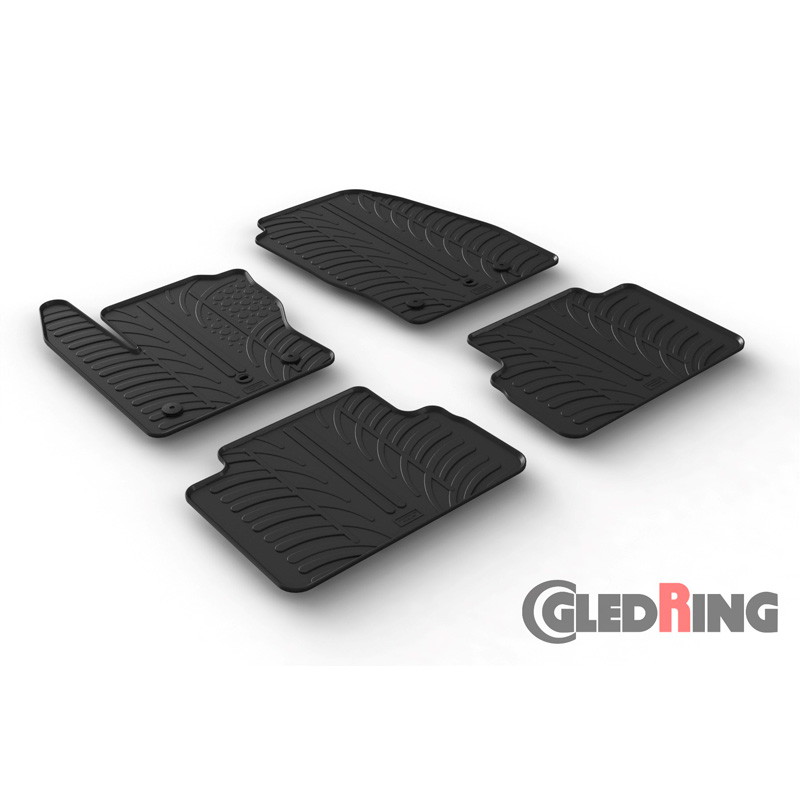 Rubbermatten Ford C-Max 2015- (T profiel 4-delig + montageclips)