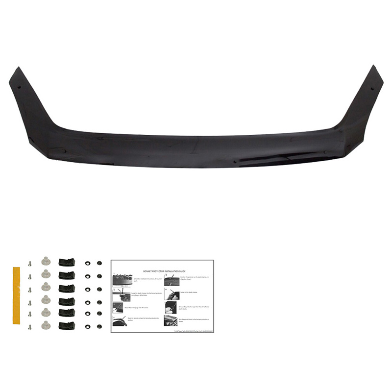 Motorkapbeschermer (steenslagcover)  Volkswagen Crafter MK1 & MK1 Facelift 2006-2016 - Glanzend zwart