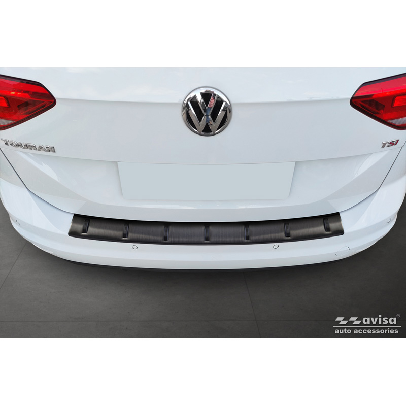 Avisa Zwart RVS Achterbumperprotector  Volkswagen Touran III 2015- incl. R-Line 'STRONG EDITION'