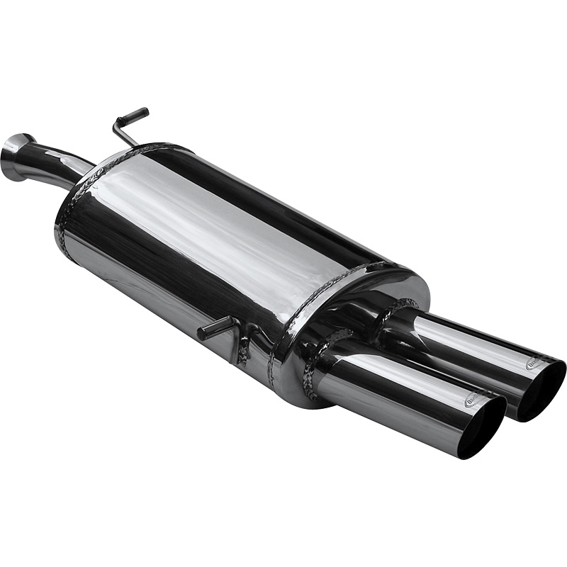 100% RVS Sportuitlaat  Peugeot 307 SW 2.0 16v (138pk) 2002- 2x80mm Racing