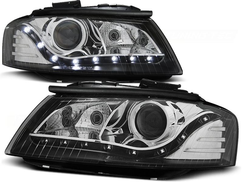 Faros Audi A3 8P LED Los ojos del Diablo Dayline negro